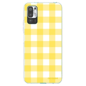 Picasee silikonowe przeźroczyste etui na Xiaomi Redmi Note 10 5G - Gride lemon