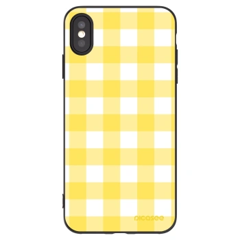 Picasee silikonowe czarne etui na Apple iPhone XS Max - Gride lemon