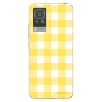 Picasee silikonowe przeźroczyste etui na Vivo X60 Pro 5G - Gride lemon