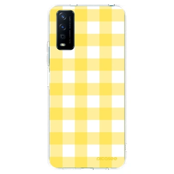 Picasee silikonowe przeźroczyste etui na Vivo Y11s - Gride lemon