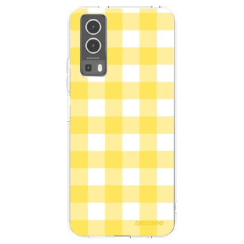 Picasee silikonowe przeźroczyste etui na Vivo Y72 5G - Gride lemon