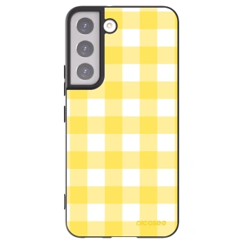 Picasee silikonowe czarne etui na Samsung Galaxy S22 5G - Gride lemon