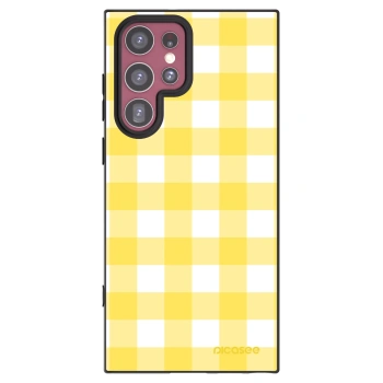 Picasee silikonowe czarne etui na Samsung Galaxy S22 Ultra 5G - Gride lemon