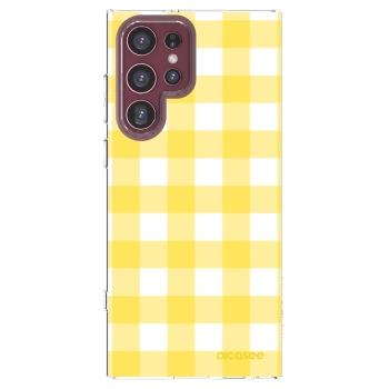 Picasee silikonowe przeźroczyste etui na Samsung Galaxy S22 Ultra 5G - Gride lemon