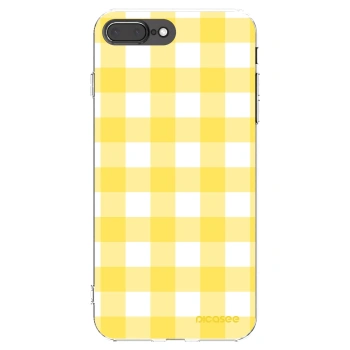 Picasee silikonowe przeźroczyste etui na Apple iPhone 8 Plus - Gride lemon