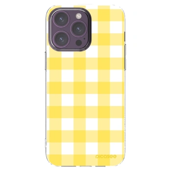 Picasee silikonowe przeźroczyste etui na Apple iPhone 14 Pro Max - Gride lemon