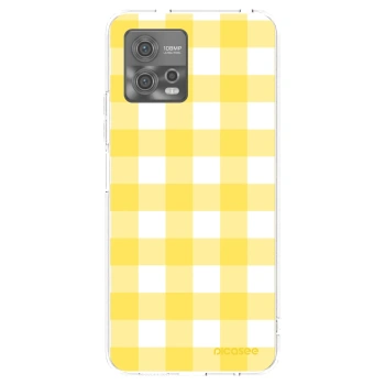 Picasee silikonowe przeźroczyste etui na Motorola Moto G72 - Gride lemon