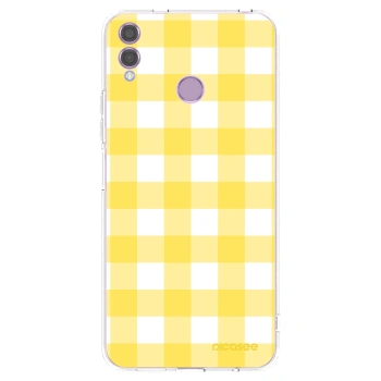 Picasee silikonowe przeźroczyste etui na Honor 8X - Gride lemon