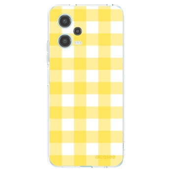 Picasee silikonowe przeźroczyste etui na Xiaomi Redmi Note 12 5G - Gride lemon