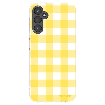 Picasee silikonowe przeźroczyste etui na Samsung Galaxy A14 4G A145R - Gride lemon
