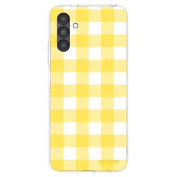 Picasee silikonowe przeźroczyste etui na Samsung Galaxy A04s A047F - Gride lemon