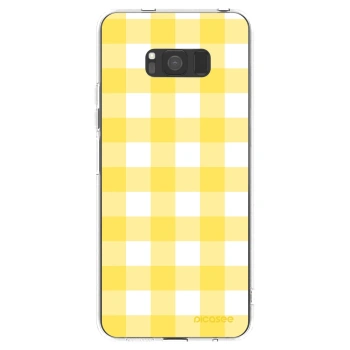 Picasee silikonowe przeźroczyste etui na Samsung Galaxy S8 G950F - Gride lemon