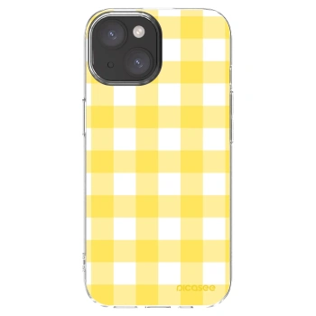 Picasee silikonowe przeźroczyste etui na Apple iPhone 15 - Gride lemon