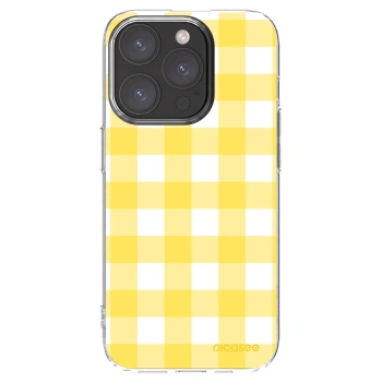 Picasee silikonowe przeźroczyste etui na Apple iPhone 15 Pro - Gride lemon