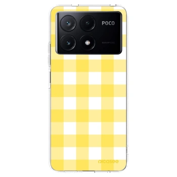 Picasee silikonowe przeźroczyste etui na Xiaomi Poco X6 Pro - Gride lemon