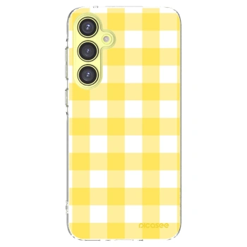 Picasee silikonowe przeźroczyste etui na Samsung Galaxy A35 5G A356B - Gride lemon