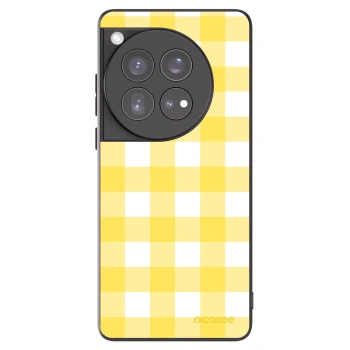 Picasee silikonowe czarne etui na OnePlus 12 5G - Gride lemon