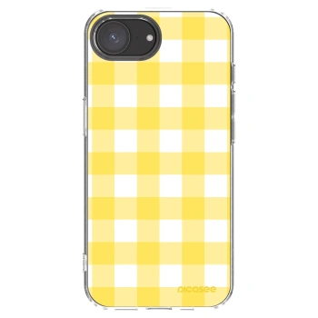 Picasee silikonowe przeźroczyste etui na Apple iPhone 16e - Gride lemon
