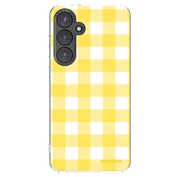Picasee silikonowe przeźroczyste etui na Samsung Galaxy S24 FE S721B - Gride lemon