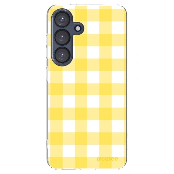 Picasee silikonowe przeźroczyste etui na Samsung Galaxy S25 5G - Gride lemon