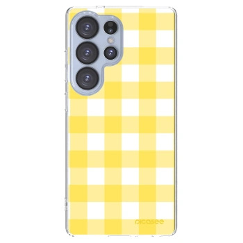 Picasee silikonowe przeźroczyste etui na Samsung Galaxy S25 Ultra 5G - Gride lemon