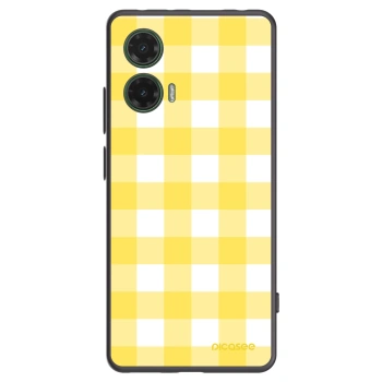 Picasee silikonowe czarne etui na Motorola Moto G35 5G - Gride lemon