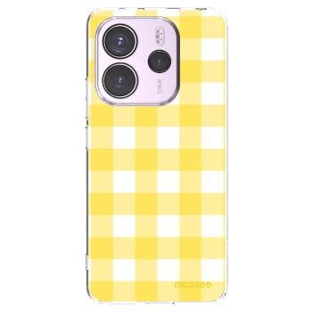 Picasee silikonowe przeźroczyste etui na Xiaomi Redmi Note 14 4G - Gride lemon