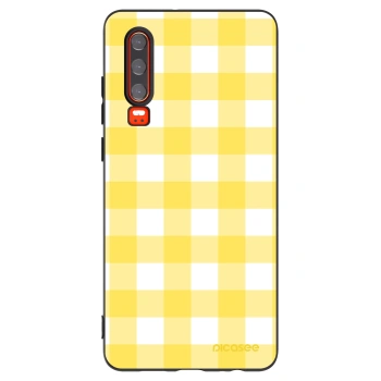 Picasee silikonowe czarne etui na Huawei P30 - Gride lemon