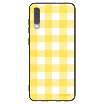 Picasee silikonowe czarne etui na Samsung Galaxy A70 A705F - Gride lemon