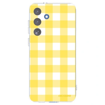 Picasee silikonowe przeźroczyste etui na Samsung Galaxy S25 FE 5G - Gride lemon