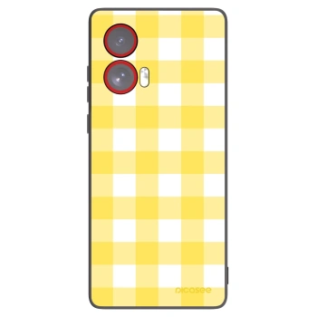 Picasee silikonowe czarne etui na Motorola Edge 50 Fusion - Gride lemon