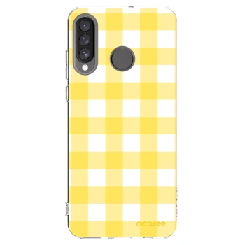 Picasee silikonowe przeźroczyste etui na Huawei P30 Lite - Gride lemon