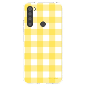 Picasee silikonowe przeźroczyste etui na Xiaomi Redmi Note 8 - Gride lemon