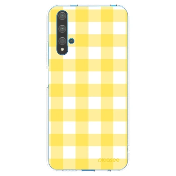 Picasee silikonowe przeźroczyste etui na Huawei Nova 5T - Gride lemon
