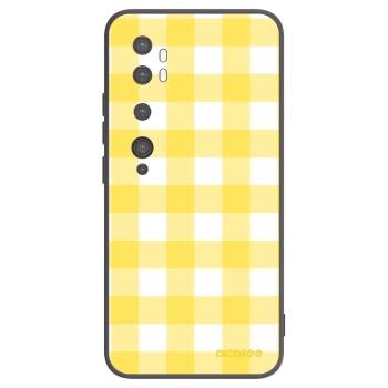 Picasee silikonowe czarne etui na Xiaomi Mi Note 10 (Pro) - Gride lemon