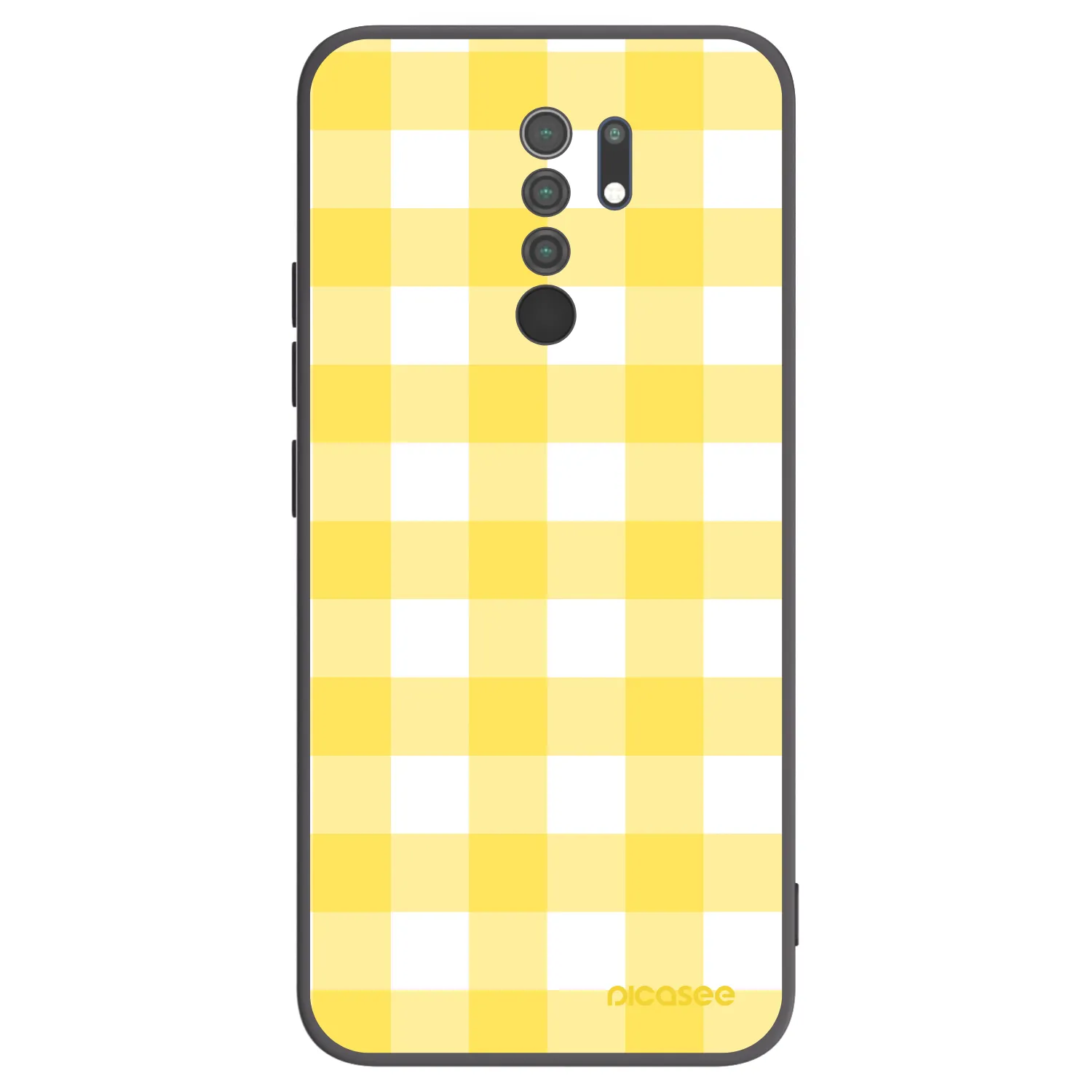 Picasee silikonowe czarne etui na Xiaomi Redmi 9 - Gride lemon