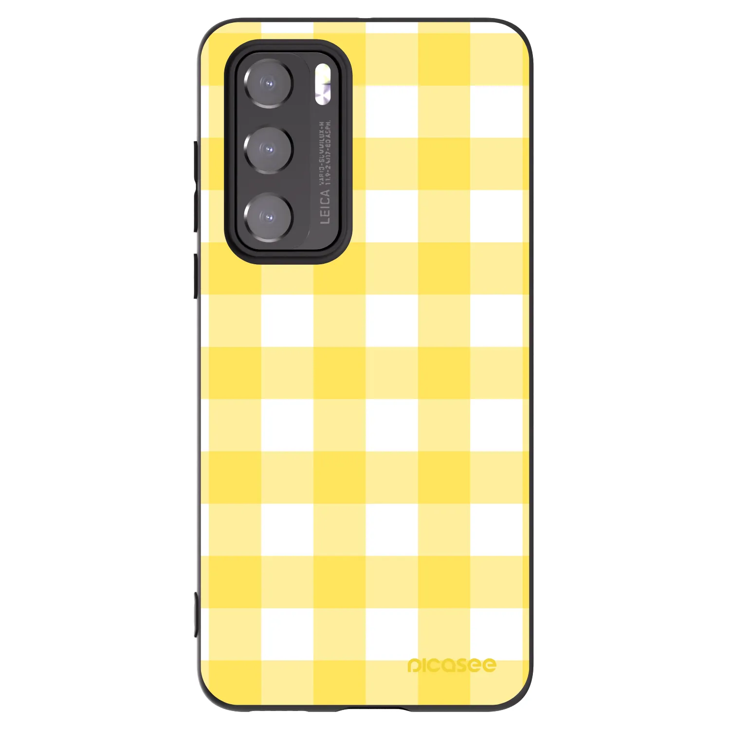 Picasee silikonowe czarne etui na Huawei P40 - Gride lemon