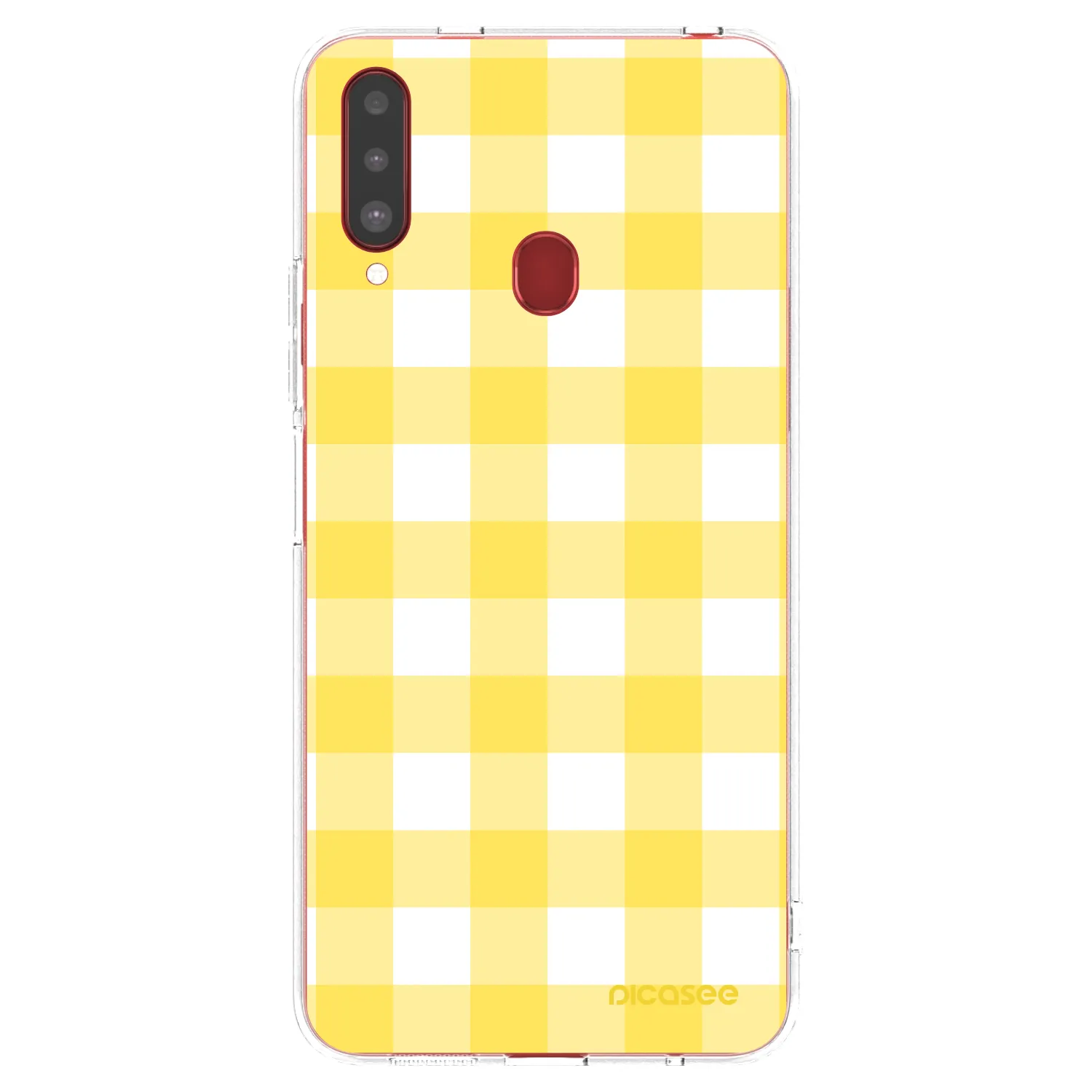 Picasee silikonowe przeźroczyste etui na Samsung Galaxy A20s - Gride lemon