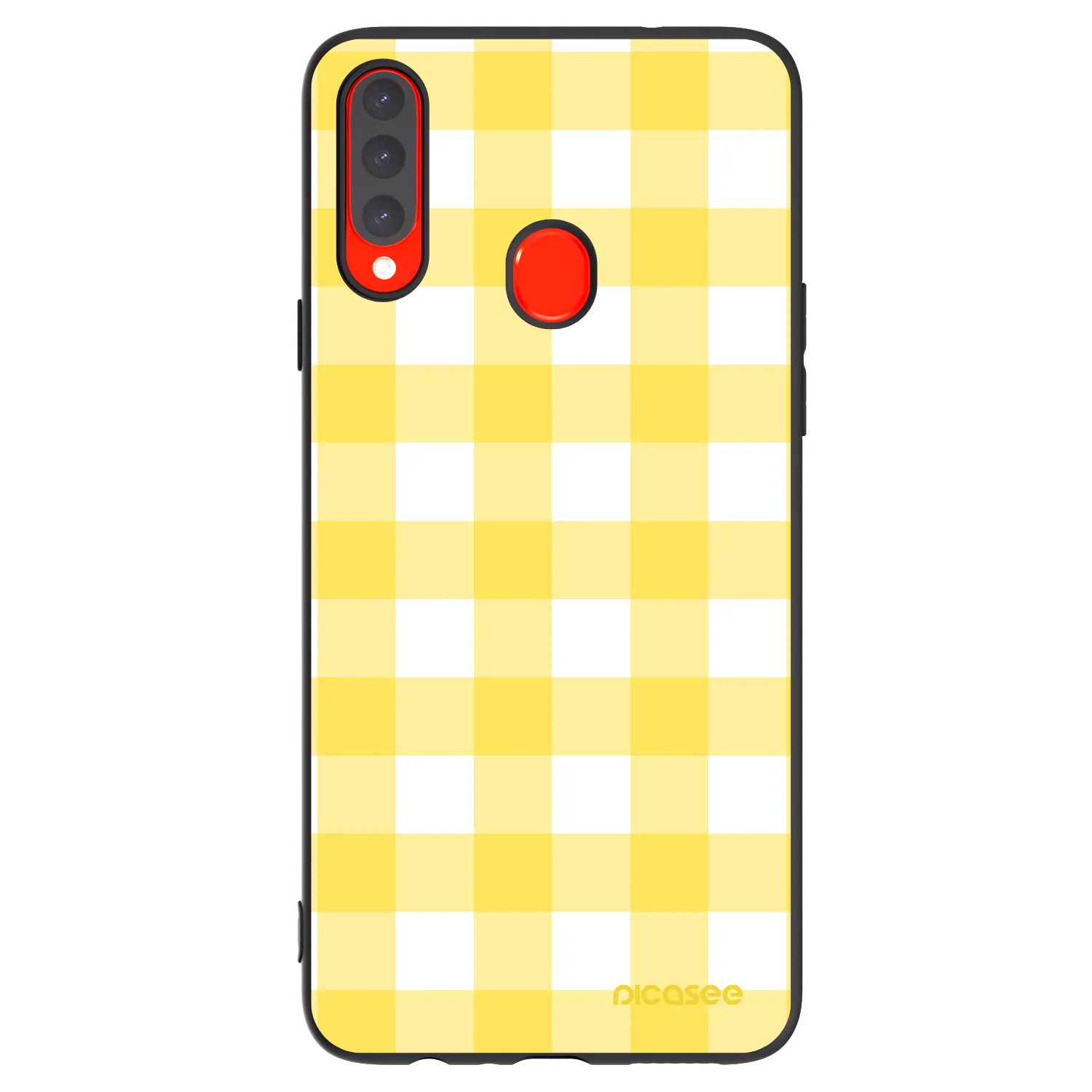 Picasee silikonowe czarne etui na Samsung Galaxy A20s - Gride lemon