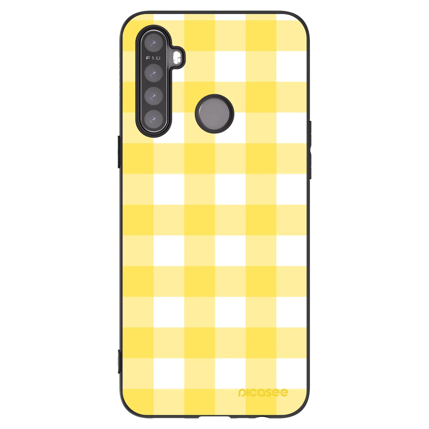Picasee silikonowe czarne etui na Realme 6i - Gride lemon