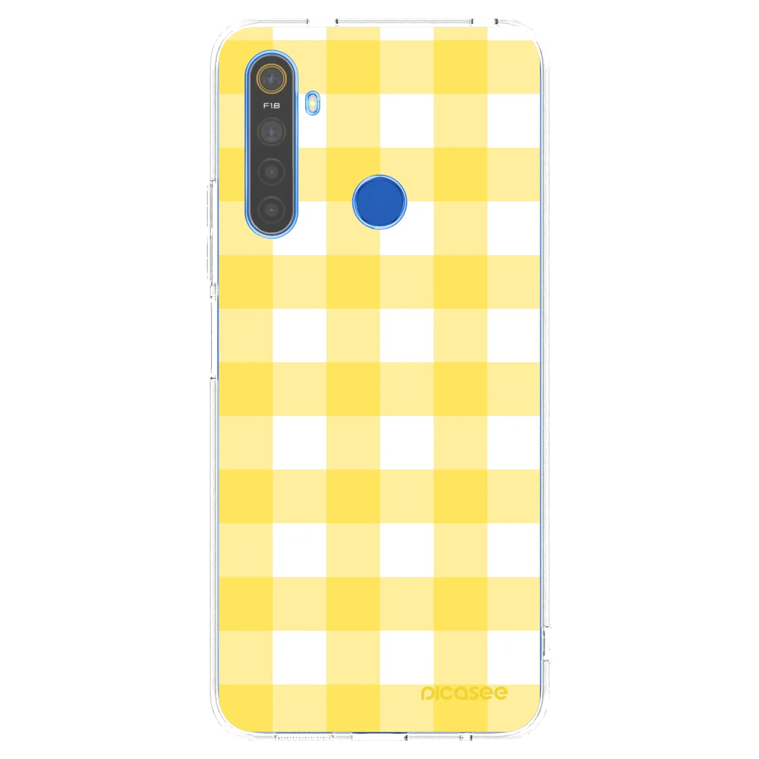 Picasee silikonowe przeźroczyste etui na Realme 5 - Gride lemon