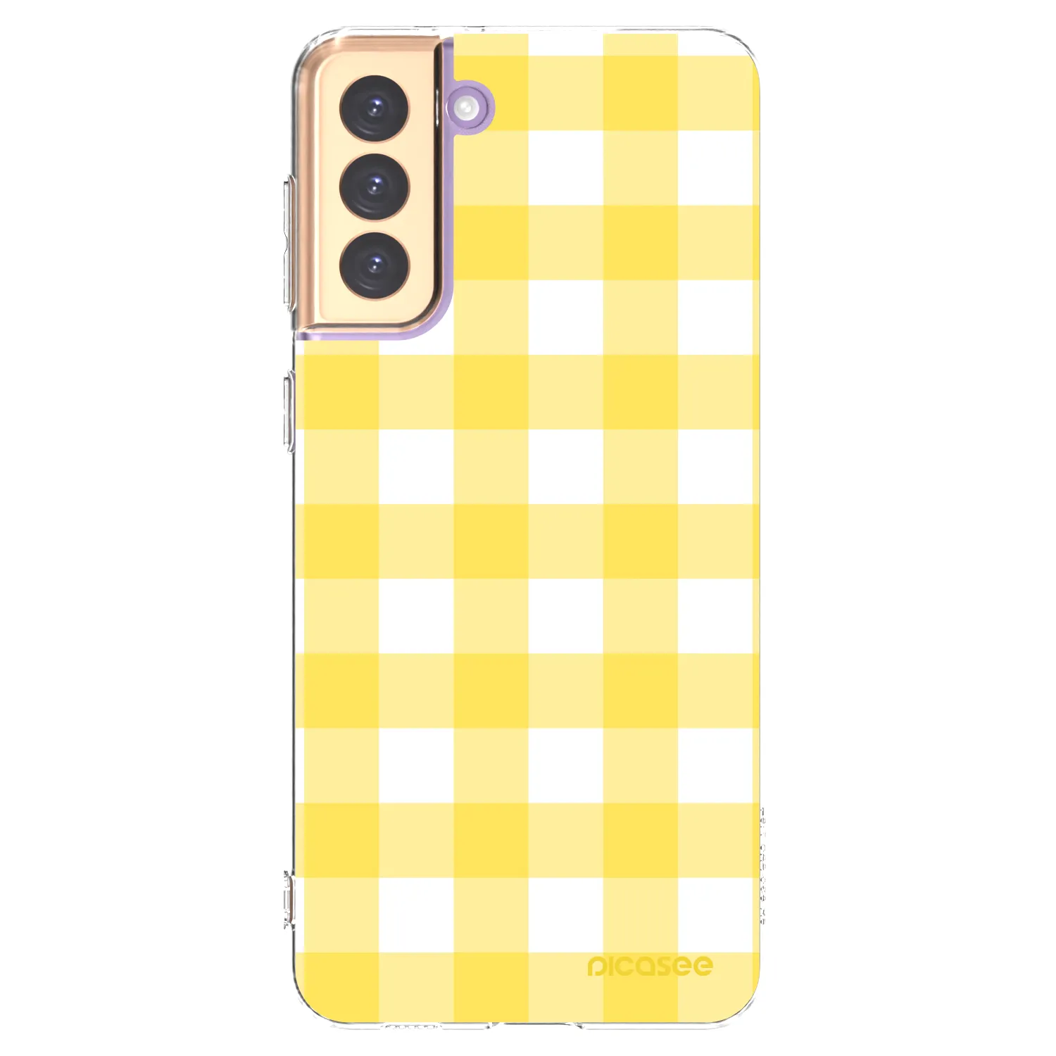 Picasee silikonowe przeźroczyste etui na Samsung Galaxy S21+ 5G G996F - Gride lemon