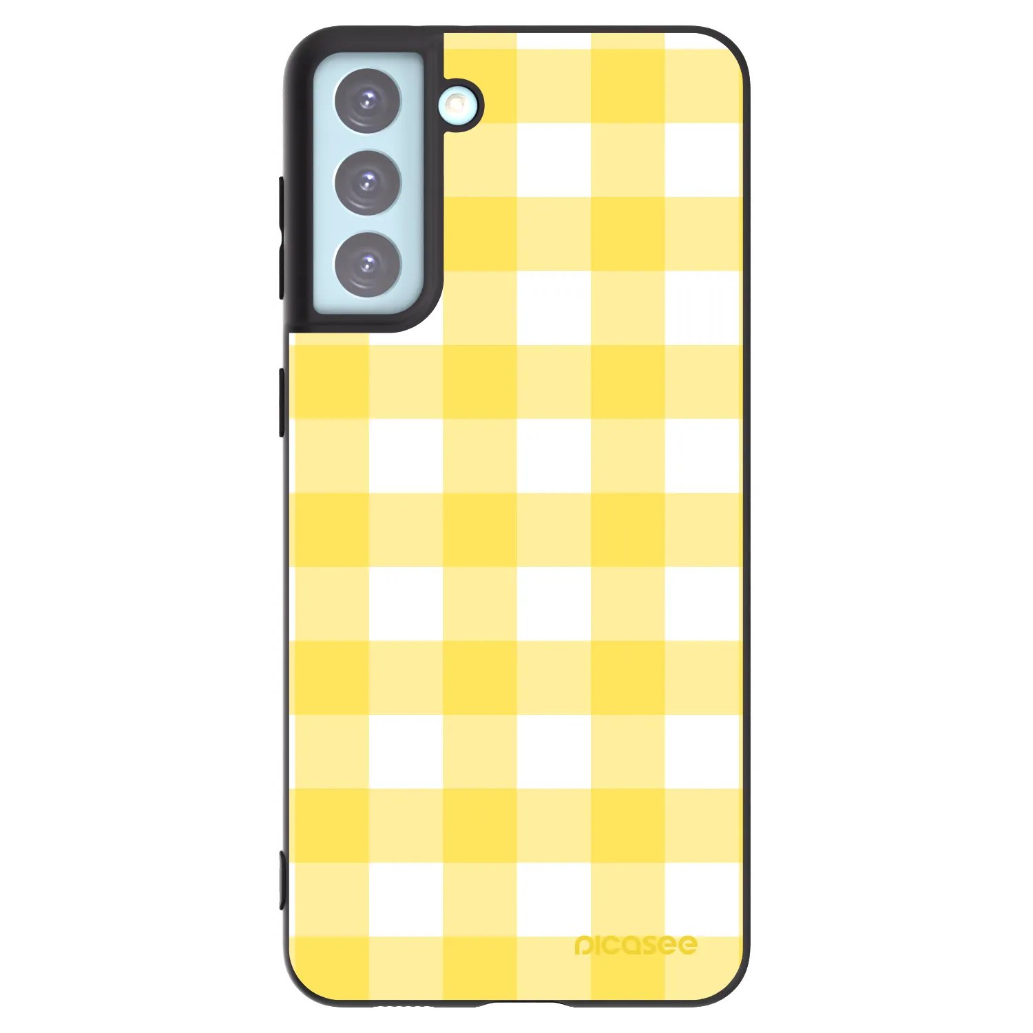 Picasee silikonowe czarne etui na Samsung Galaxy S21+ 5G G996F - Gride lemon