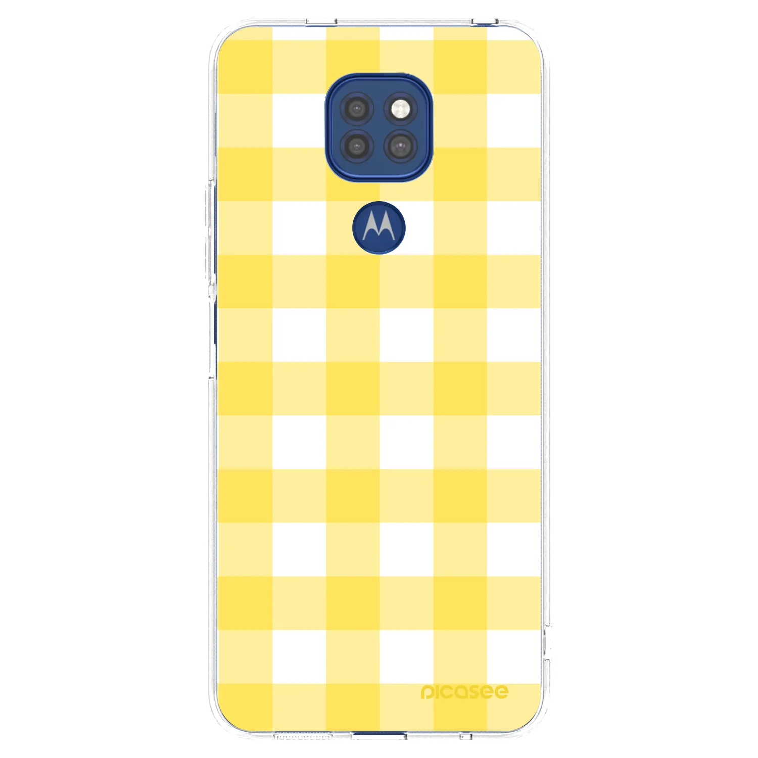 Picasee silikonowe przeźroczyste etui na Motorola Moto G9 Play - Gride lemon