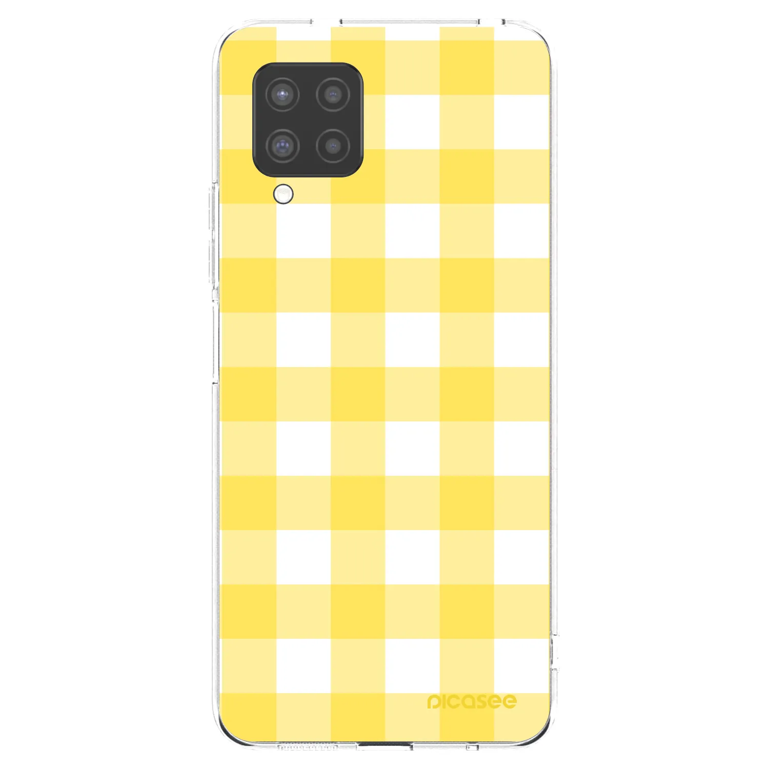 Picasee silikonowe przeźroczyste etui na Samsung Galaxy A42 A426B - Gride lemon