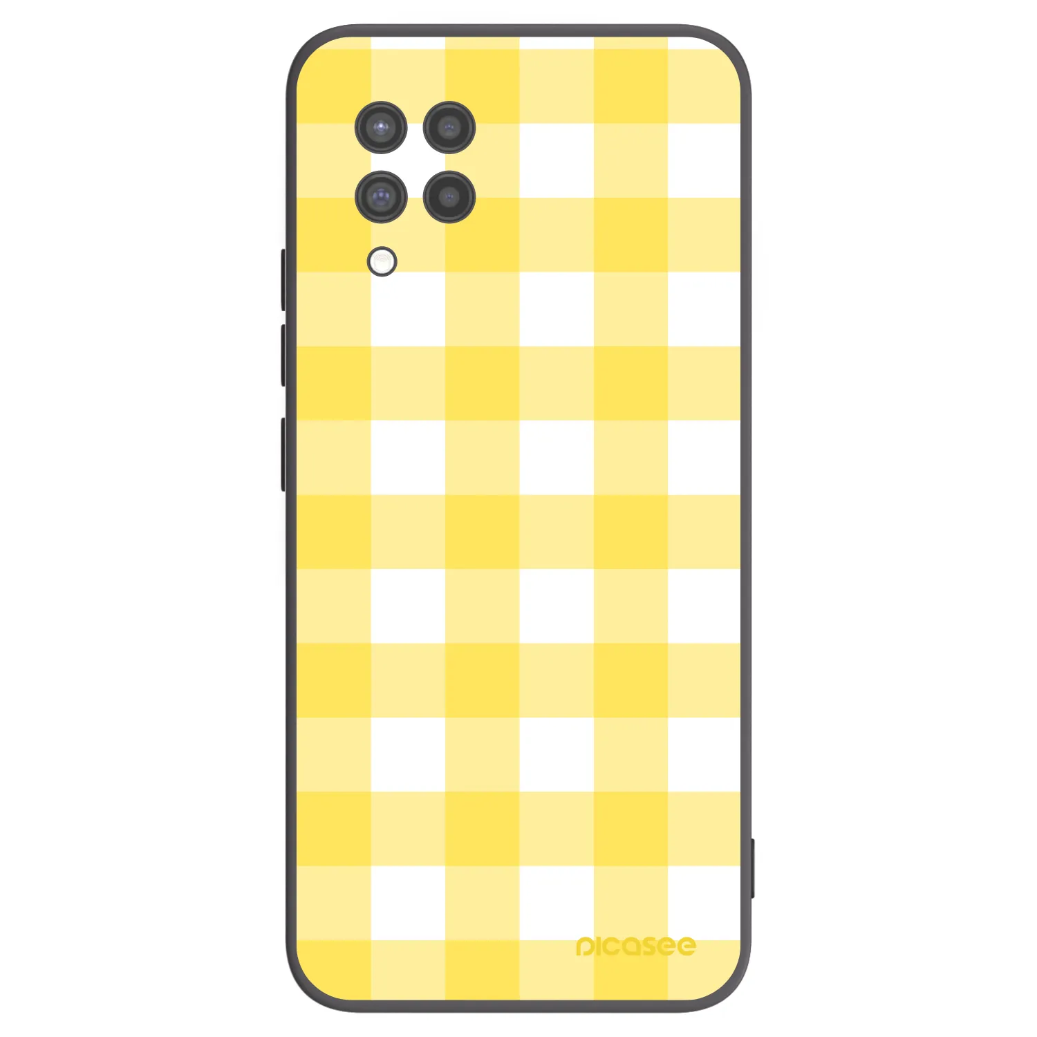 Picasee silikonowe czarne etui na Samsung Galaxy A42 A426B - Gride lemon