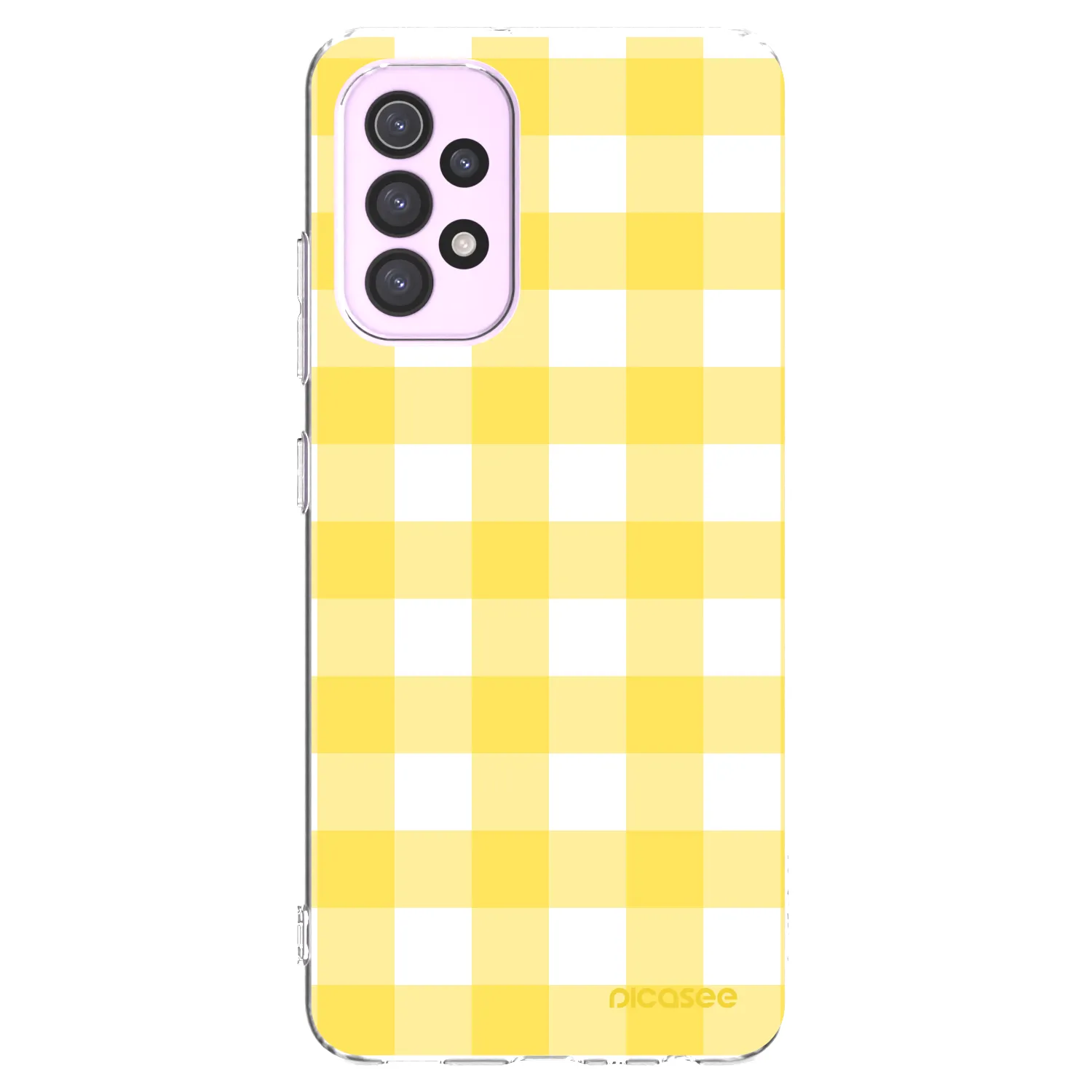 Picasee silikonowe przeźroczyste etui na Samsung Galaxy A32 5G A326B - Gride lemon