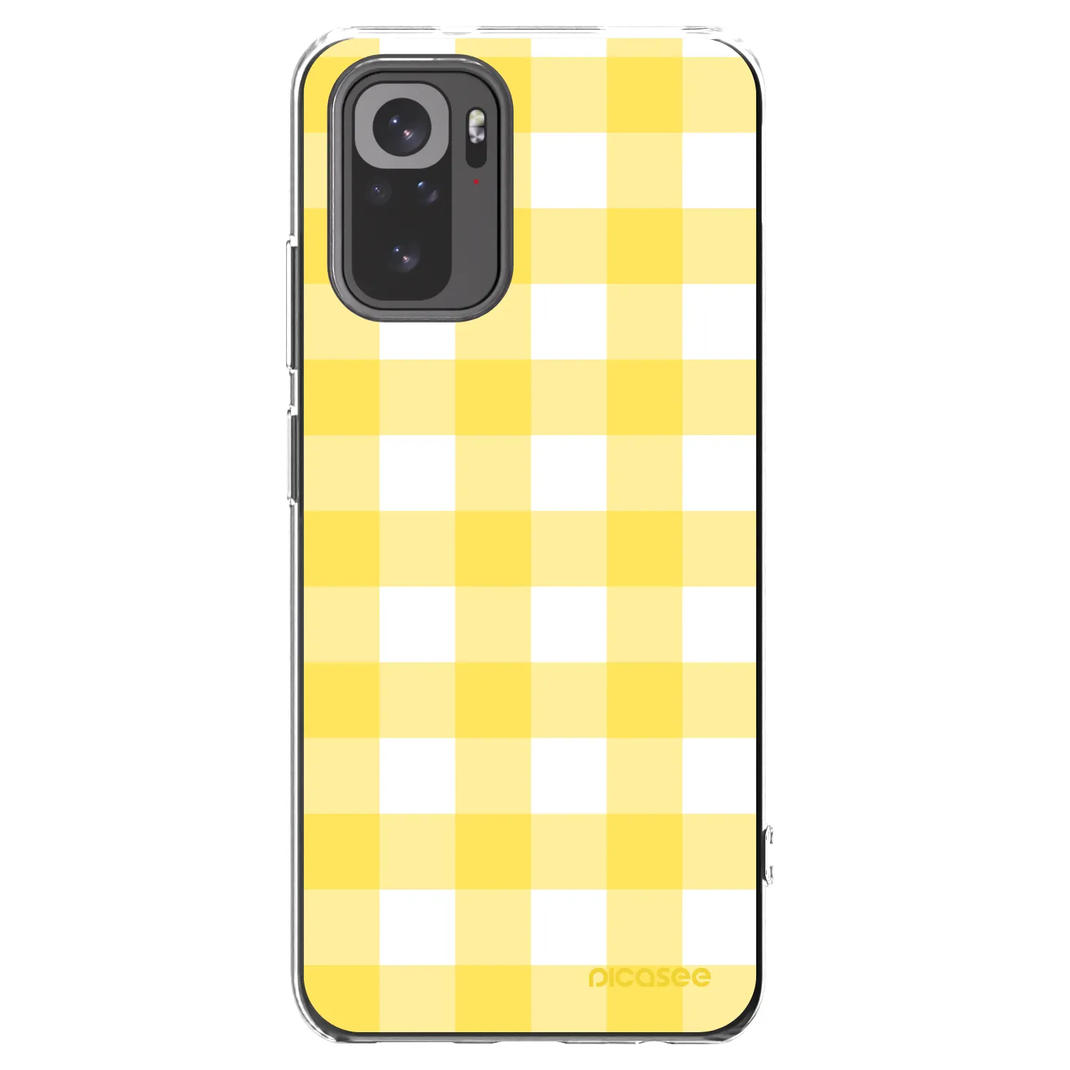 Picasee silikonowe przeźroczyste etui na Xiaomi Redmi Note 10S - Gride lemon