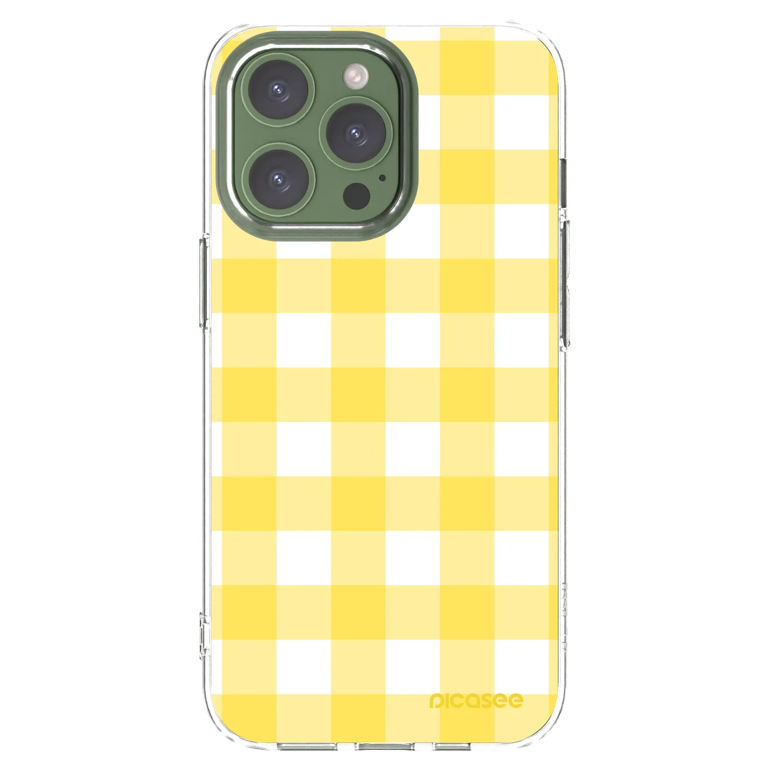 Picasee silikonowe przeźroczyste etui na Apple iPhone 13 Pro - Gride lemon