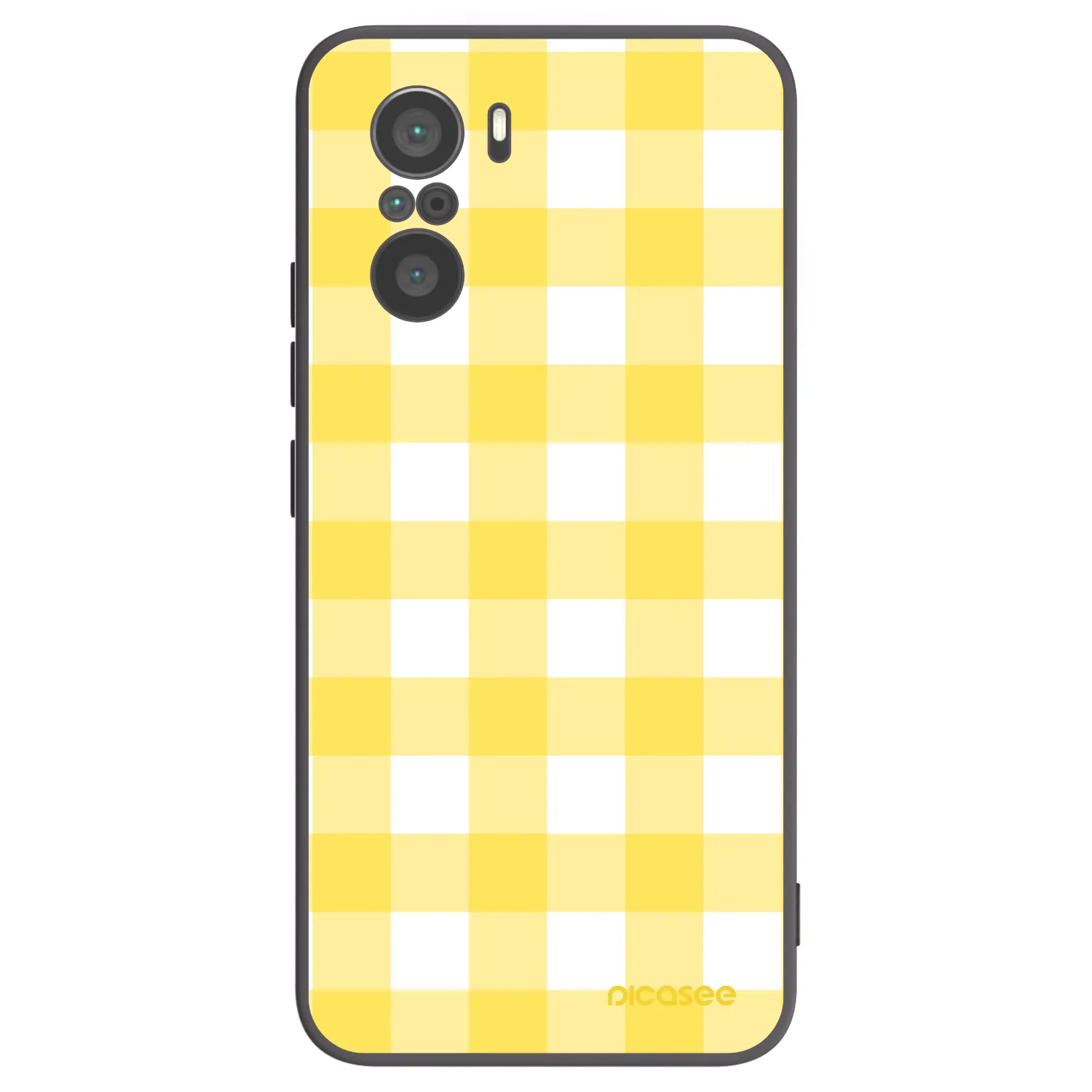 Picasee silikonowe czarne etui na Xiaomi Poco F3 - Gride lemon